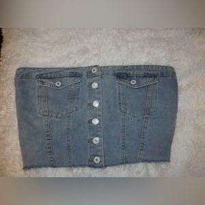 Denim crop top